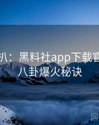 独家深扒：黑料社app下载官网明星八卦爆火秘诀
