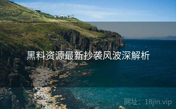 黑料资源最新抄袭风波深解析