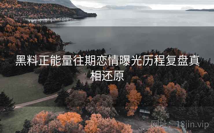 黑料正能量往期恋情曝光历程复盘真相还原