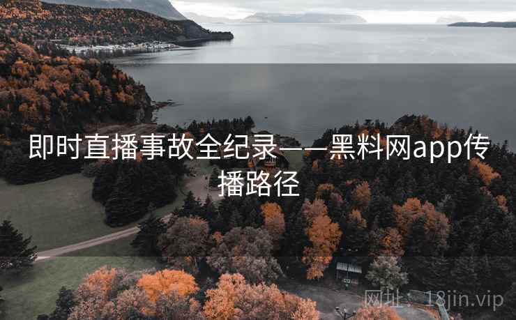 即时直播事故全纪录——黑料网app传播路径