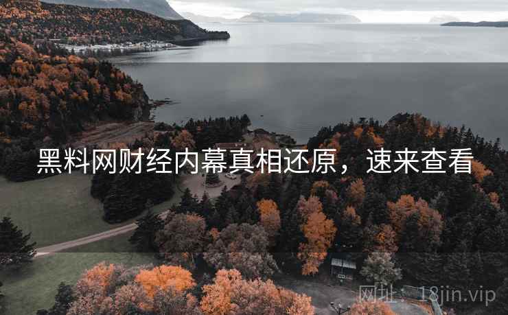黑料网财经内幕真相还原，速来查看