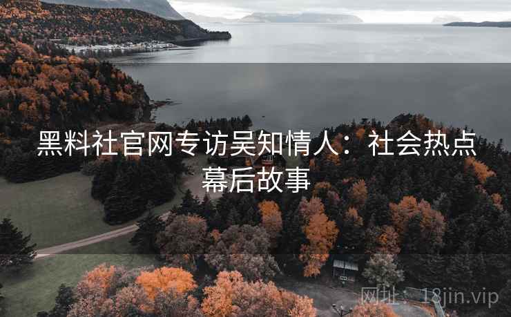 黑料社官网专访吴知情人：社会热点幕后故事